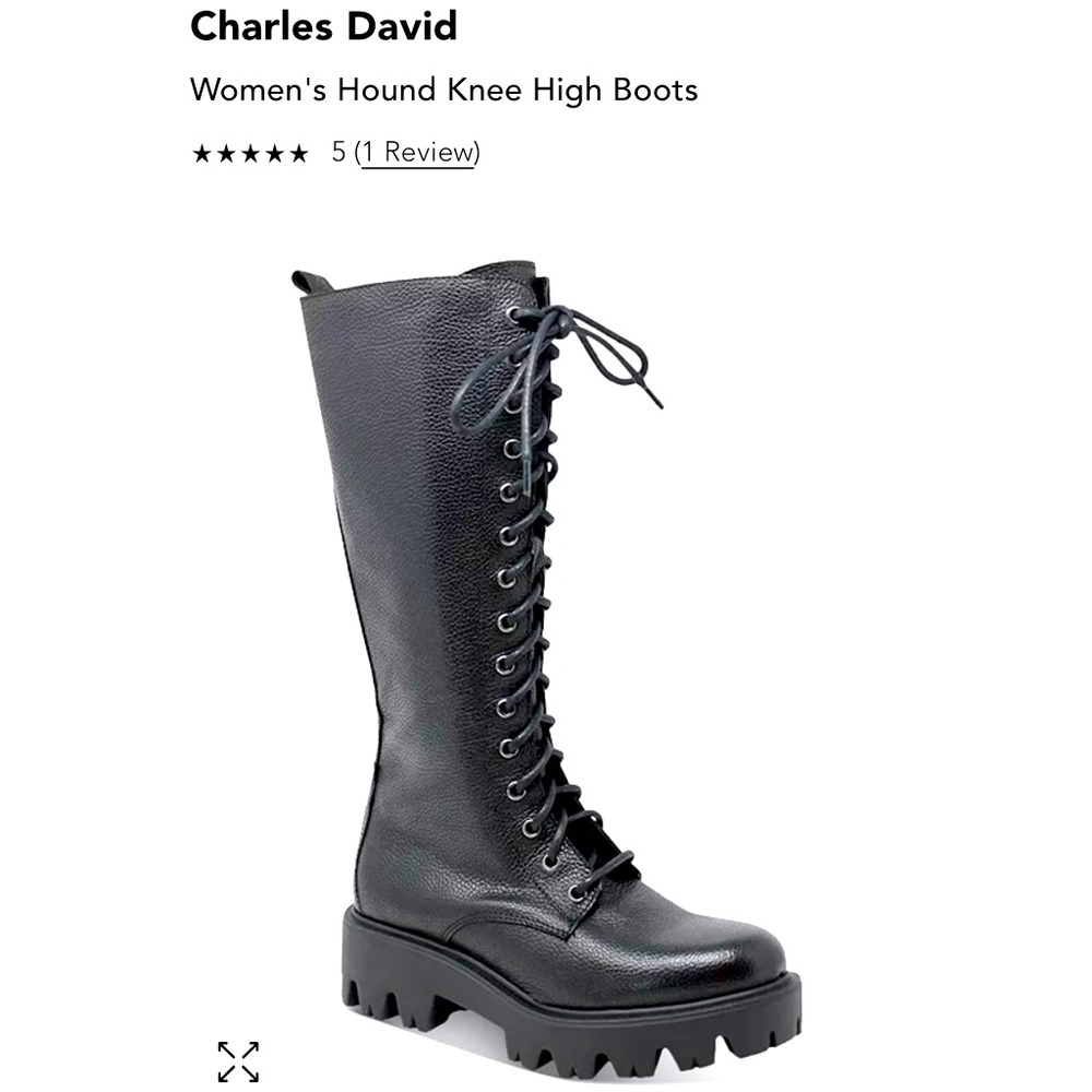Charles David hound leather knee high boot.
